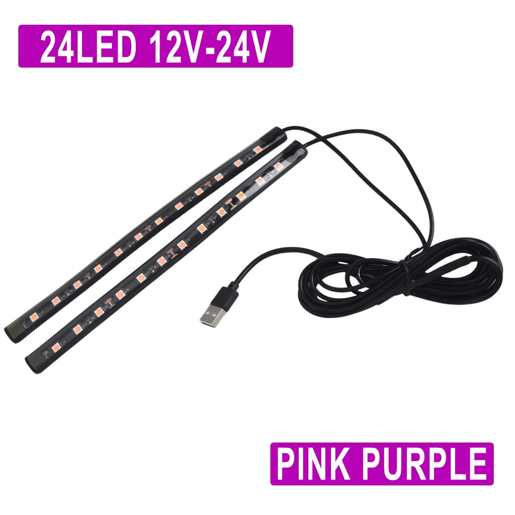 Car LED Foot Light Strip USB Lighting For Car Interior Floor Or Dash