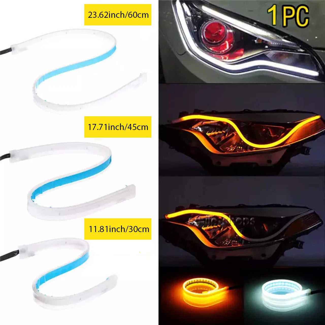 Car LED Light Strip Kit Interior Ambient Lighting - Waterproof, for Cars, Trucks, SUV Car decoration