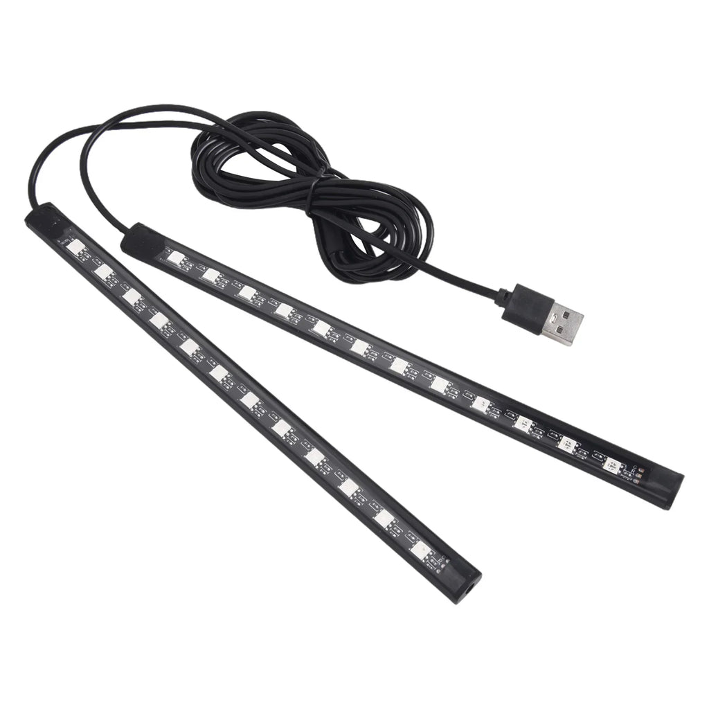 Car LED Foot Light Strip USB Lighting For Car Interior Floor Or Dash